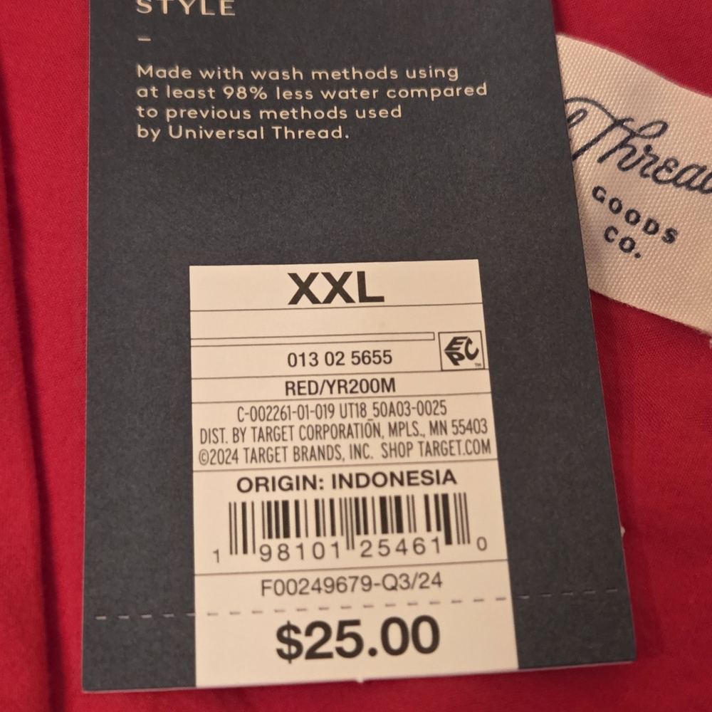 Universal Thread Women's Red Button-Up Dress Shirt - Picture 4 of 13
